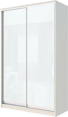 картинка 2-х дверный шкаф-купе с цветной пленкой Белый №10 2400 1682 620 от магазина КУПИ КУПЕ